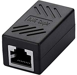 SIENOC Adaptador RJ45 para Cable de Red Ethernet Cat6 RJ45 Acoplador gigabit Hembra a Hembra (1 Pack, Negro)