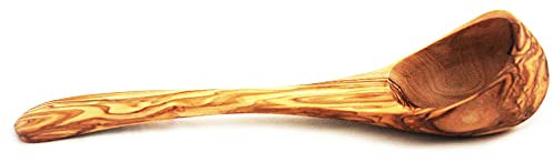 NATUREHOME Olivenholz Schöpflöffel Holzkelle Saunakelle 25 cm