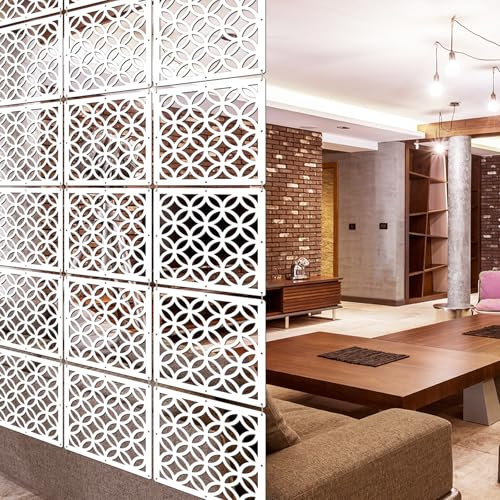 Lchen Hängender Raumteiler Weiß Hängender Wandteiler Raumteiler Holz Kunststoff Panel Bildschirm Home Office Dekoration (HY-S-10 Paneele)