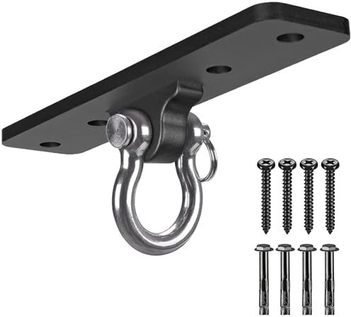 Dolibest Suspension Le Hamac Suspendre la Balançoire Ensemble de Support pour Aire de Jeux Intérieur Extérieur Chaise Yoga Corde Sacs de Frappe, Jusqu'à 600lbs