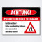 Hochwertiges Schild Alu-Dibond  ACHTUNG! PUBERTIERENDER TEENAGER 250 x 180 mm rechteckig | Betreten auf eigene Gefahr | Hinweisschild aus robustem Alu/Dibond