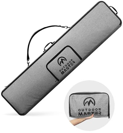 OutdoorMaster Snowboard Travel Bag with Shoulder Strap, Grey, L-165cm