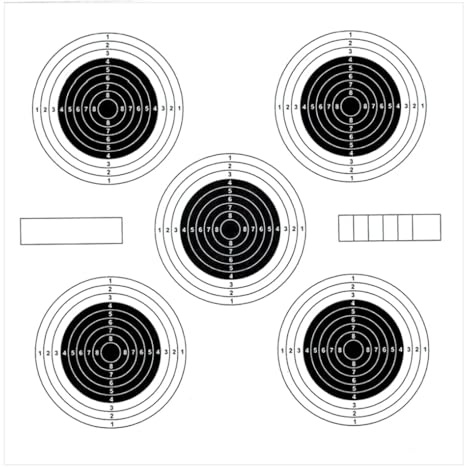 ADCHOP Cibles 14 x 14 cm Paquet de 50 unités en carton de 6 g pour tir à la cible : Airsoft, air comprimé, pardigon balin. Normes pour pratique et compétition.