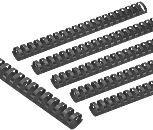 PATIKIL 32mm (1-1/4) Plastic Binding Combs, 50 Pcs 21 Rings Comb Binding Spines 265 Sheet Capacity Letter Size for Binding Paper Sheets Notebook Calendar Picture Album, Black