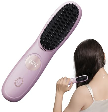 Plaques De Cheveux Pour Femmes,Outil De Styling Sans Fil Portable Rechargeable USB | De Voyage Pour Cheveux,Pour Voyage Maison Mariage Mariée Spa Fête Vacances Été Utilisation Quotidienne