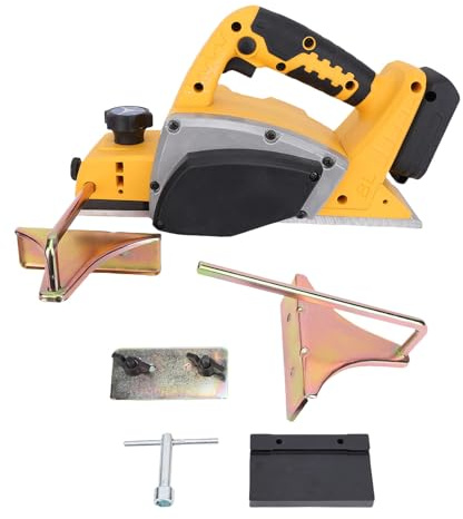 BONKZEBU Pialla Elettrica Manuale a Batteria, Motore Brushless da 15.000 Giri/min con Doppio Blocco di Sicurezza, Larghezza di Piallatura 3 1/4 Pollici per Progetti di Lavorazione del