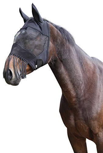 Covalliero Fliegenschutzmaske Full mit Ohrenschutz+Nüsternkordel