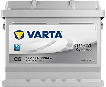 Varta Silver Dynamic C6 Car Battery 5524010523162, 12V 52 mAh 520 A