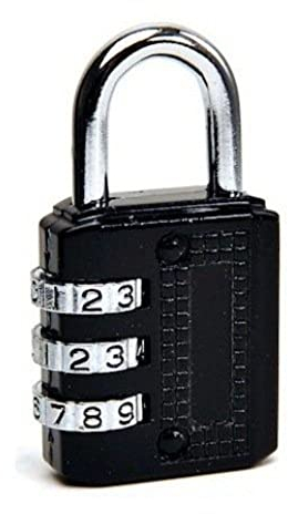 Bulk Hardware BH00408 Cadenas à combinaison reprogrammable à 3 chiffres 35 mm Noir