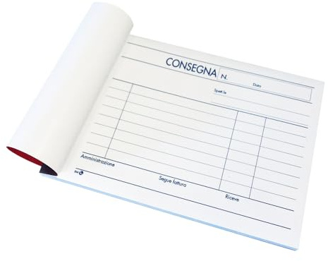 Bm – BeMore – Modello 360, 0100068 – Blocchetti Buono Di Consegna – 2 Copie Autocopianti – 50 Moduli A Blocchetto – Dimensione 12Cm X 16,5Cm – Confezione Da 10 Pezzi