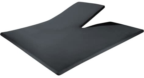 Sleeptime Spannbettlaken mit Einkerbung für Doppelbett, mit Gelenken, nur hochklappbar, Spannbettlaken mit geteiltem Spannbetttuch, Matratzenschoner für Gelenkbett, Jersey, Stretch, 100% Baumwolle,