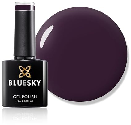 Bluesky Dark Brown BURGUNDY BROWN - A16 - UV/LED Soak Off Gel Nail Polish 10ml + 2 Diva World ® Shine Wipes for FREE