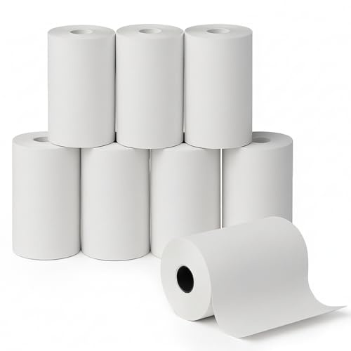 Rotoli Carta Termica POS 57mm x 10m Compatibili - Confezione 10 Pz - Stampa Chiara e Veloce