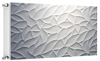 TMK Magnet Heizkörperabdeckung, Heizkörperverkleidung 100x60cm, Muster Grau
