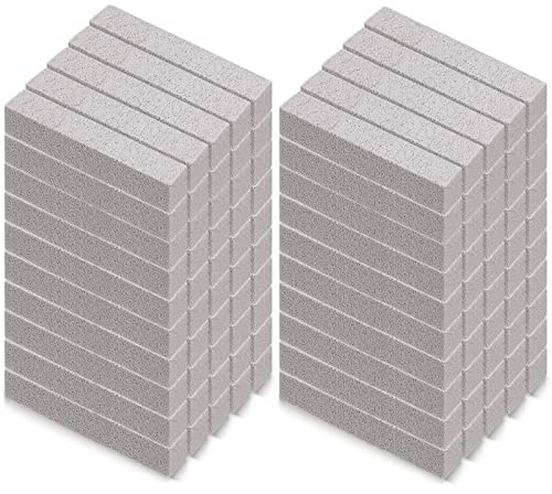 100 Pack Pumice Stone for Toilet Cleaning Bowl Stick Toilet Pumice Scouring Pad Pumice Stick Cleaner for Toilet, Bathtubs, Bathroom, Kitchen Sink, Pool, Grill, 5.9 x 1.37 x 0.98 Inch