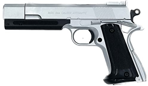 Saigo Defense Pistolet Airsoft STTI 9719 Hitman Silver à Ressort (Spring) / Couleurs : Noir et argenté/Matière : Plastique ABS Haute Résistance/Puissance : 0.3 Joule