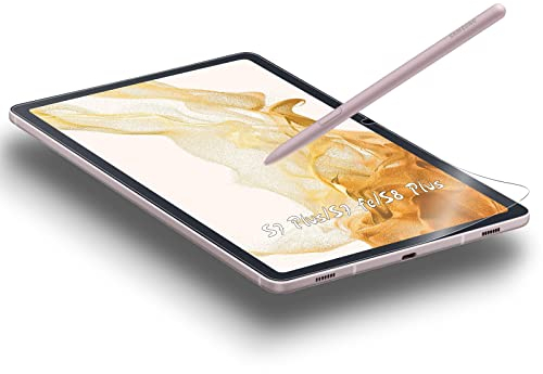 PYS 2 Stück Papier Schutzfolie für Samsung Galaxy Tab S10+ S9+ S8+,Tab S7 FE 2021,Tab S7 Plus 2020 12,4 Papierfolie, kompatibel mit S-Stift, Blendfrei, Anti-Fingerabdrücke