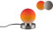 lightling Tischleuchte Pekka mit Fuß aus nickel matt Metall, Glasschirm orange, Touchfunktion, exkl. 1 x E14 max. 40W, ø 12 cm, Höhe 15 cm