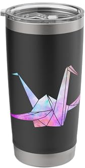 Colorful Origami - Japanese Culture Art Paper Folding Cranes Stainless Steel Insulated Tumbler