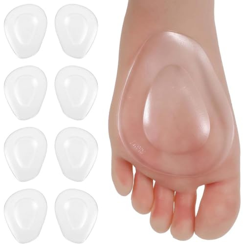 UYVPAER 4 Pares Almohadilla Metatarsal Almohadillas Redondas Amortiguadoras Para El Metatarso, Cojín De Pie Almohadillas De Talón Para Zapatos,Plantillas De Zapatos Con Tacón Alto