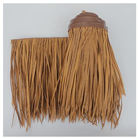 Artificial Palm Thatch Rolls for Tiki Bar Hut Grass Duck Boat Blinds Grass Palapa Thatch Roofing Decorative Roofs Pavilions Parasols Yellow 0.5x4m