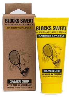 Griffverstärker für Tennis, Pickleball & Paddelsport - rutschfeste, schweißresistente Lotion für Racquetball, Squash, Padel - kreidefreie Griffcreme für verschwitzte Hände - Made in USA
