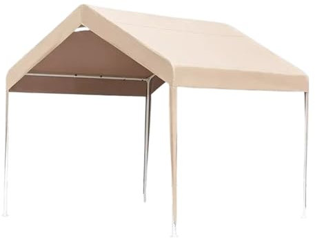 Abris de Voiture Abri de Voiture extérieur, Patio, tonnelle, Garage Mobile, auvent, Tente imperméable et résistante au Soleil, Jardin, Espace Ouvert, pergola Garage carport(A 3x3m Khaki)