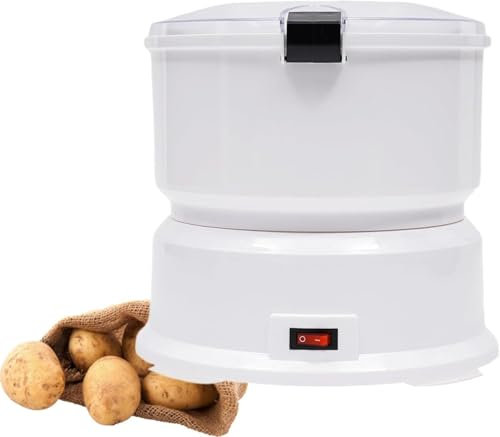 ERSINIAN Éplucheur de Pommes de Terre électrique 85 W, éplucheur Automatique de Pommes de Terre, éplucheur Rapide de Fruits et légumes Commercial avec Verrouillage de sécurité
