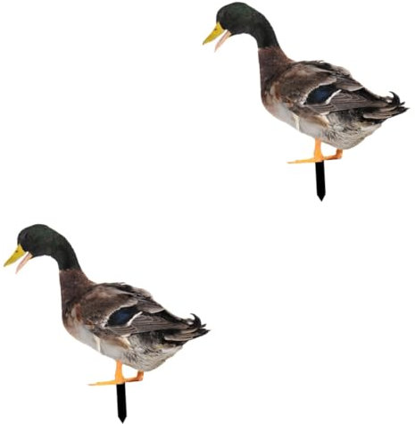 VANZACK Lot De 2 Décorations De Jardin en Acrylique Piquets De Pelouse Originaux Décoration D'Intérieur Tour De Jardin en Forme De Canard
