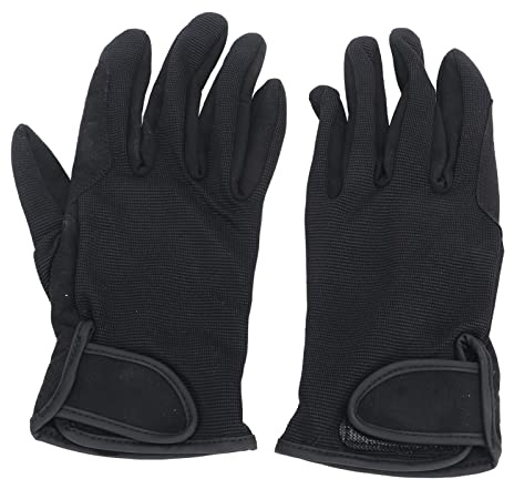EVTSCAN Gants d'équitation Noirs antidérapants pour écran Tactile, pour Hommes et Femmes (L/XL)