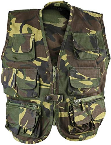 Kombat UK, Gilet tattico per Bambini, Bambino, Gilet, Tactical, DPM Camo, 9-10 Anni