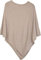 styleBREAKER Damen Feinstrick Poncho in Unifarben, leicht asymmetrischer Schnitt, Ärmellos, Rundhals 08010042, Farbe:Hellbeige
