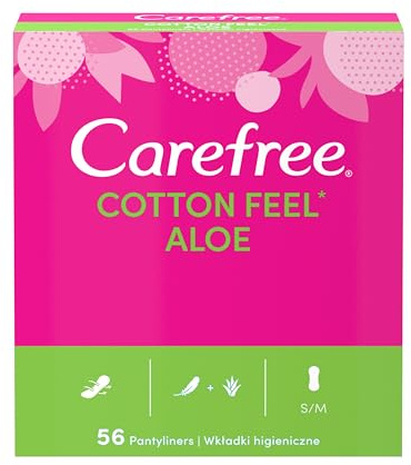 Carefree Salvaslip in cotone e aloe, confezione da 5 pezzi = 280 salvaslip