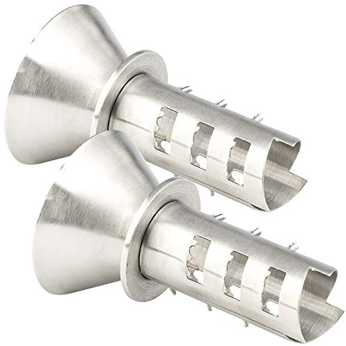 PEARL Zitronenausgießer: 2er-Pack Zitrusfrucht-Entsafter mit Ausgießer, Edelstahl (Zitronenausgießer Edelstahl, Zitronensaft Ausgießer, Zitruspresse)