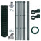 ESTEXO Schweißgitter Gartenzaun Set Komplettset Zaun Gartenzaunset Zaunset Drahtzaun Gitterzaun mit Aufschraubhülsen (1,2 x 10 m)
