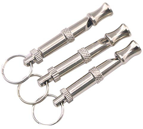 VizGiz 3 Pack Dog Whistle Training to Stop Barking to Make Dogs Come to You Ultrasonic Sound with Adjustable Frequencies Sit Down Recall Repel Silent Bark Control Tool