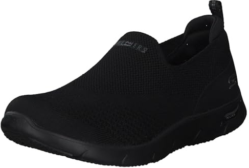 Skechers ARCH FIT REFINE DON'T GO, Zapatillas sin cordones para Mujer, Black Heathered Knit, 38 EU