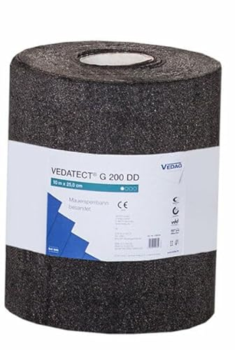 Mauersperrbahn VEDATECT G200 DD besandet (25,0 cm x 10 m)