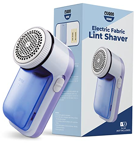 CUQOO Fabric Shaver – Portable Electric Lint Remover for Clothes, Furniture & Bedding | Revive Fabrics with 3 Stainless Steel Blades & Honeycomb Mesh - Lightweight, Powerful Defuzzer