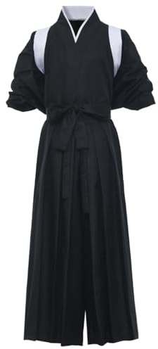 Japansk samuraj kimono hakama-uniform traditionell Aikido Kendo kampsport anime-kostym