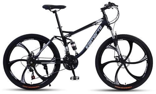 26 Zoll Mountainbike, 24-Gang Fahrrad MTB mit Vollfederung, MTB Dirt Bike für Städte, Arbeitswegen, Reisen in Bergen,24-10/Spokes