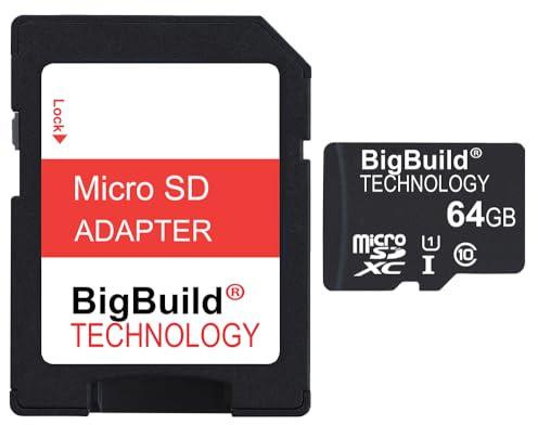 BigBuild Technology 64GB Micro SDXC-Speicherkarte für ZTE Blade A3 Plus, A31 Lite, X1, A35/A54/A73/A75/A7P, V40s, V41/V50 Vita, V50/V60 Design Handys