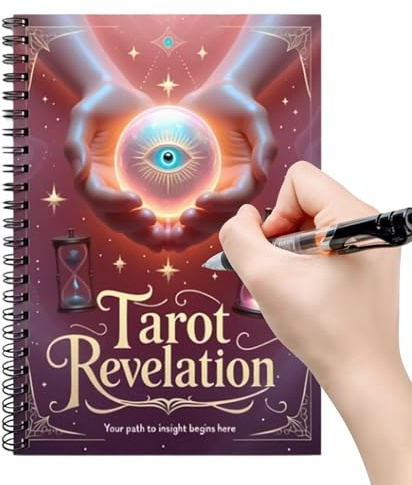 Lufaze Tarot Anteckningsbok | A5-planerare dagbok – 50 sidor daglig anteckningsbok | Lämplig för kontor, kvinnor, män, nybörjare, halloween, meditation och inlärning