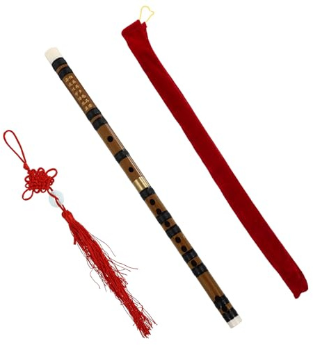 Cabilock 1 Set Flauta Tradicional de Bambú Estilo Chino Diseño Clásico y Minimalista que Produce Tonos Claros y Agradables para Principiantes y Entusiastas como Obsequio Decorativo