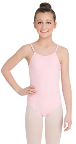 Capezio girls Camisole Leotard W/ Adjustable Straps Jumpsuit, Pink, Large US