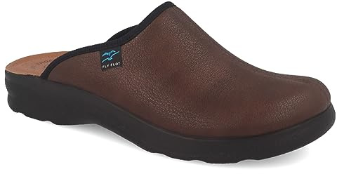 Fly Flot | Classic Man, Pantofole Uomo, Ciabatta con Tomaia Stretch Adattiva in Microfibra Elasticizzata, Sottopiede imbottito in Pelle Antishock, Testa di Moro, 43