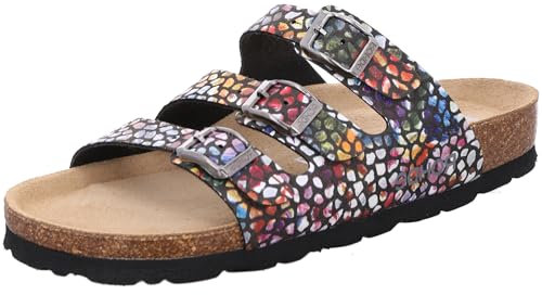 Rohde Damen, Frauen, Klassische Sandalen, Sandalen,Pantoletten,Sommerschuhe,Hausschuhe,Kork-fußbett,Multicolor,36 EU / 3.5 UK
