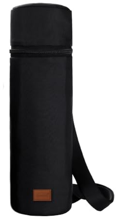 Aosbos Insulated Wine Bag Water Bottle Carrier Portable Wine Cooler Bag Padded Protection Tote Bag with Shoulder Strap for Travel Picnic Purse