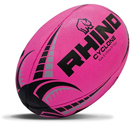 Rhino Cyclone Rugbyball, Rose (Hot Pink), Größe 4