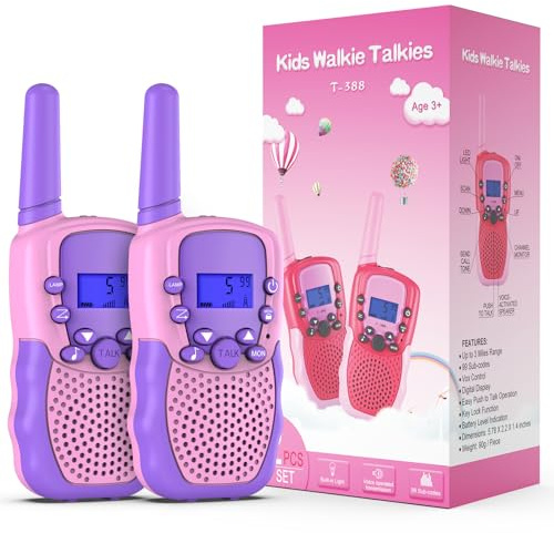 Selieve Toys for 5-12 Year Old Children's, Walkie Talkies for Kids 22 Channels 2 Way Radio Toy with Backlit LCD Flashlight, 3 Miles Range for Outside, Camping, Hiking